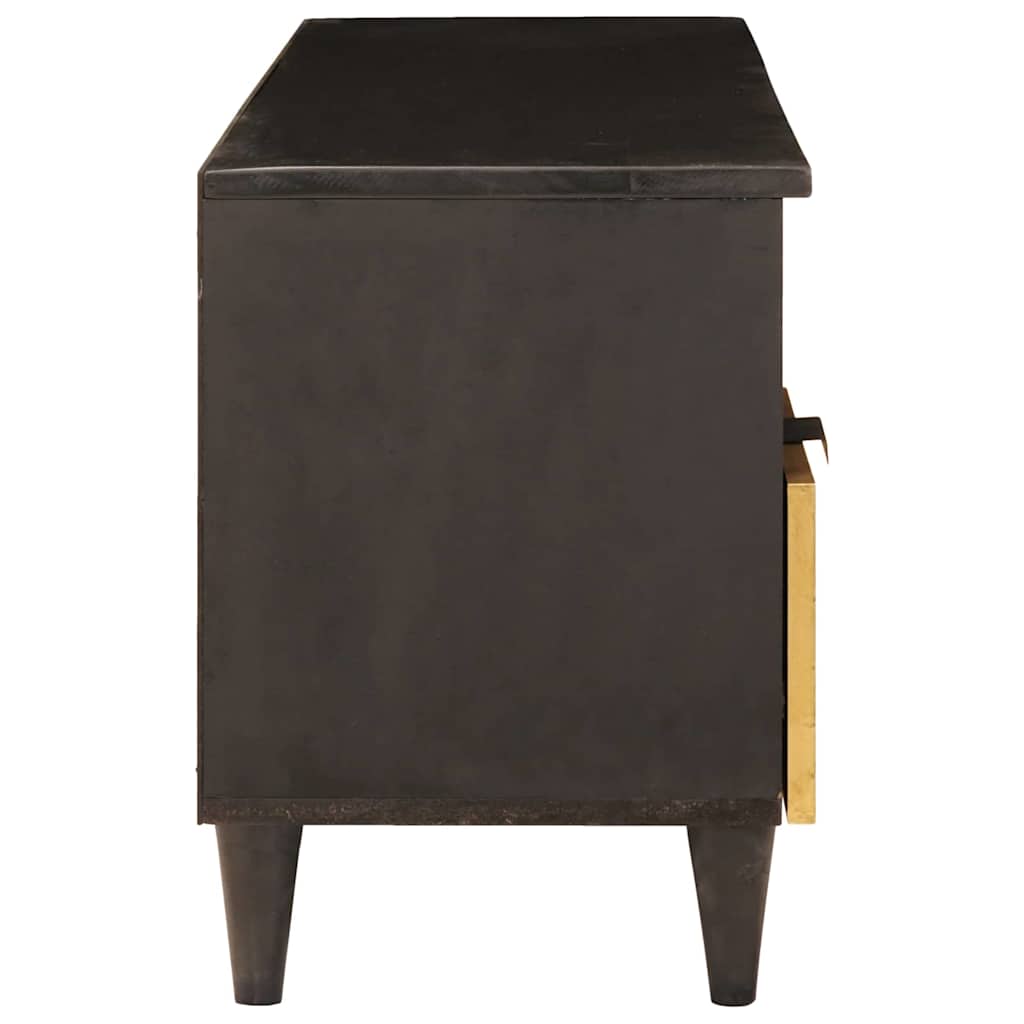 TV-Schränk Schwarz und Gold 100 x 33 x 46 cm Holzwerkstoff