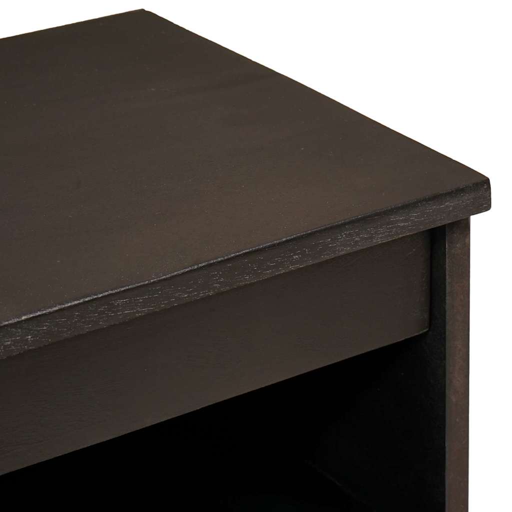 Sideboard Schwarz und Gold 60 x 33 x 75 cm Massivholz Mango