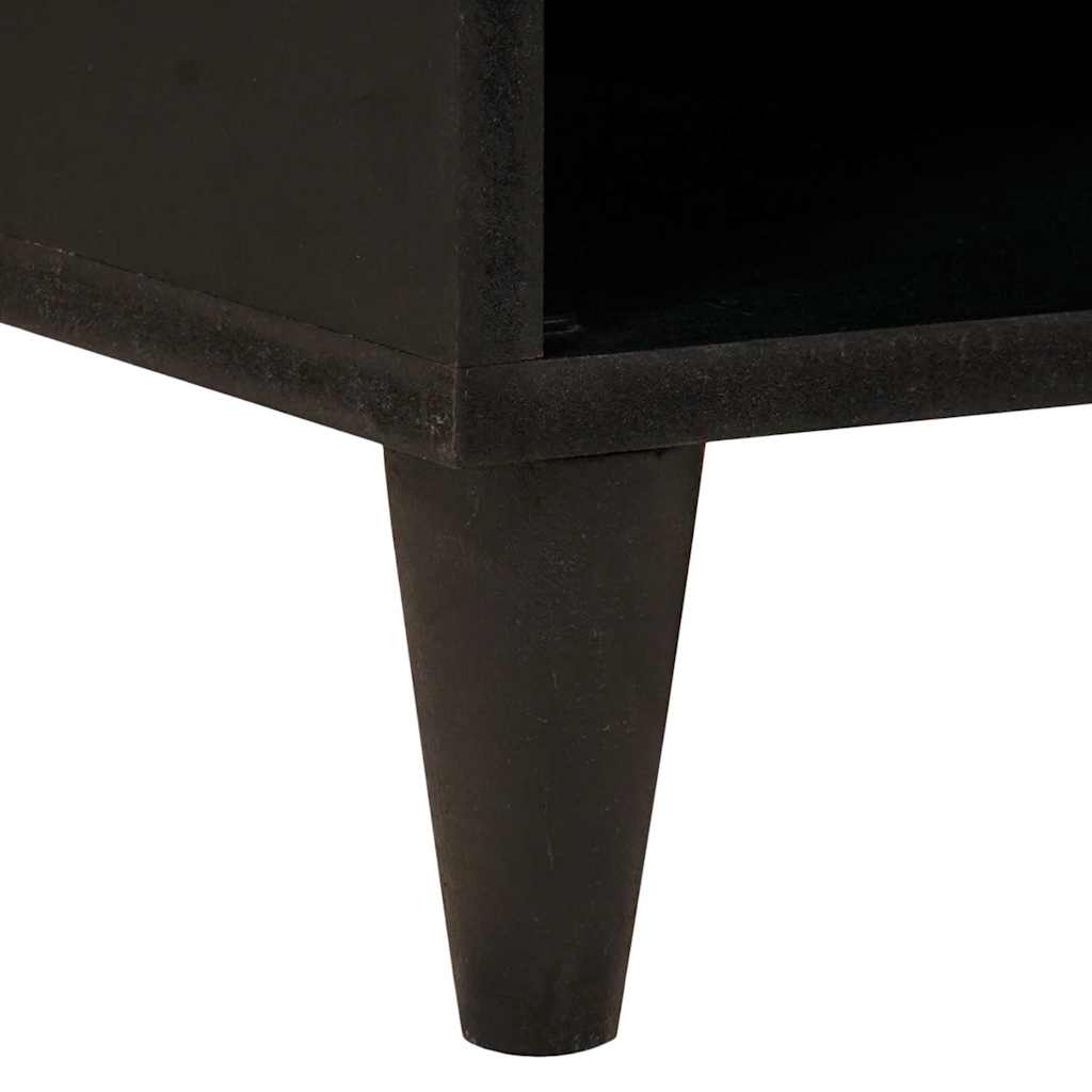 Seitenschrank mit Regal Schwarz und Gold 80 x 33,5 x 75 cm