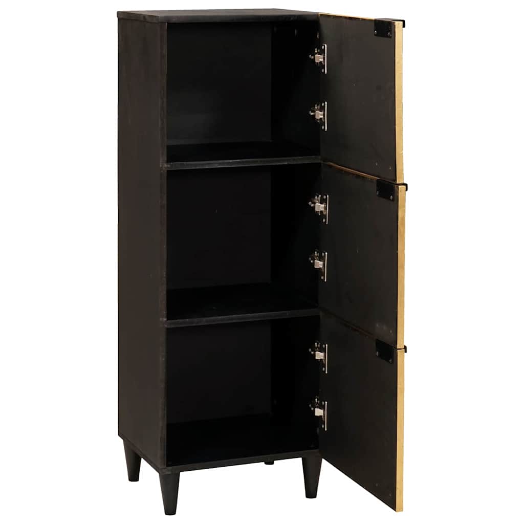 Seitenschrank mit Speicher Schwarz und Gold 40 x 33,5 x 110 cm