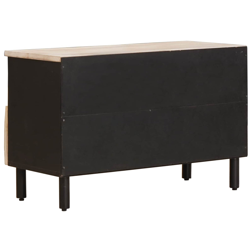 TV-Schränk Weiße gewaschene Oberfläche 70 x 33 x 46 cm