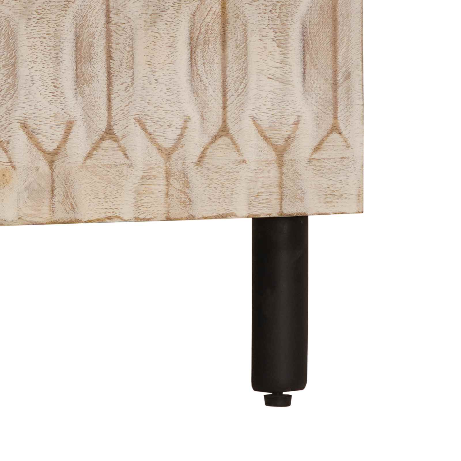 Nachttisch mit Schubladen Weiß 50 x 33 x 62 cm Massivholz Mango