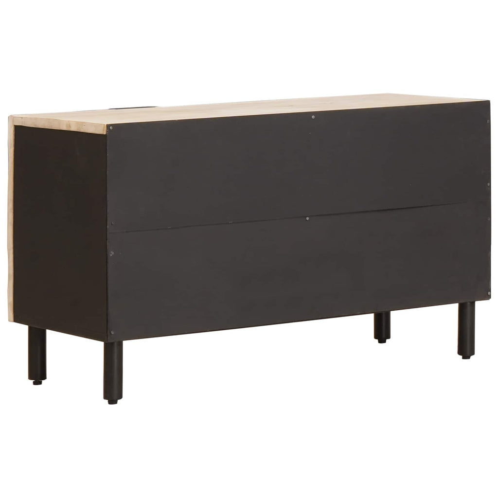 TV-Schränk mit Tür Weiße gewaschene Oberfläche 80 x 33 x 46 cm