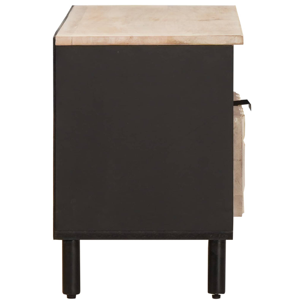 TV-Schränk Weiße gewaschene Oberfläche 80 x 33 x 46 cm