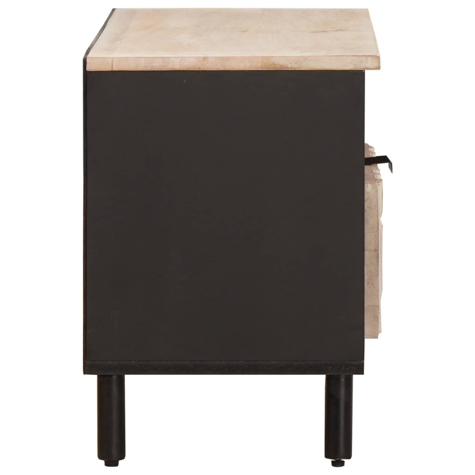 TV-Schränk Weiße gewaschene Oberfläche 80 x 33 x 46 cm