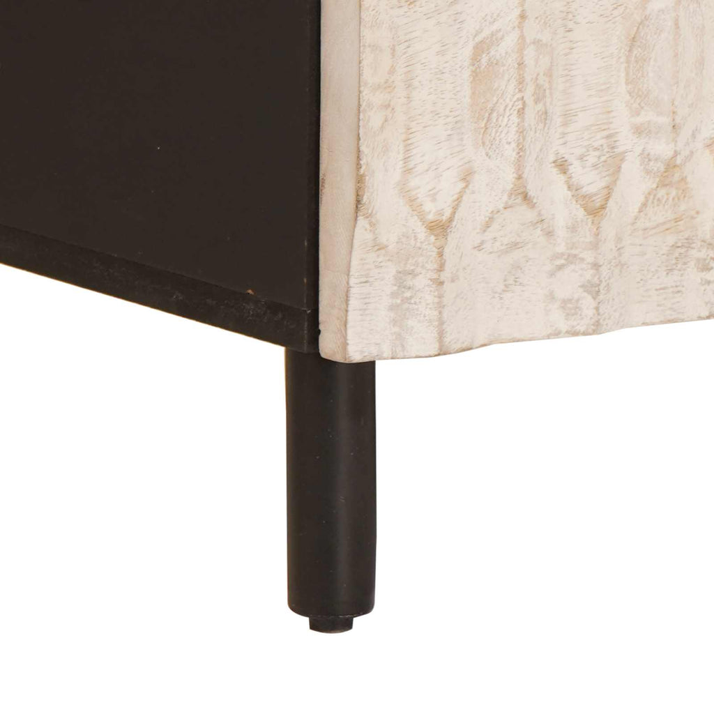 TV-Schränk Weiße gewaschene Oberfläche 100 x 33 x 46 cm