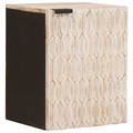 Badezimmer Hängeschrank Weiß 38 x 33 x 48 cm Massivholz Mango