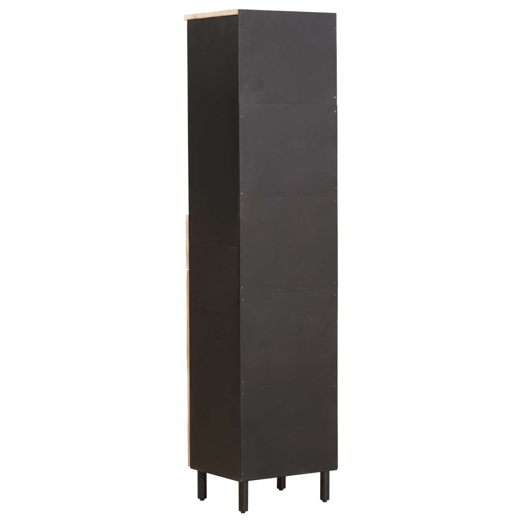 Badezimmerschrank mit Regal Schwarz und Weiß 38 x 33 x 160 cm