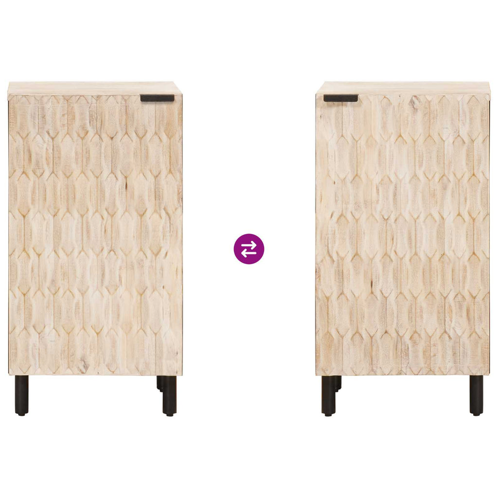 Sideboard mit Tür Weiße gewaschene Oberfläche 40 x 33 x 75 cm