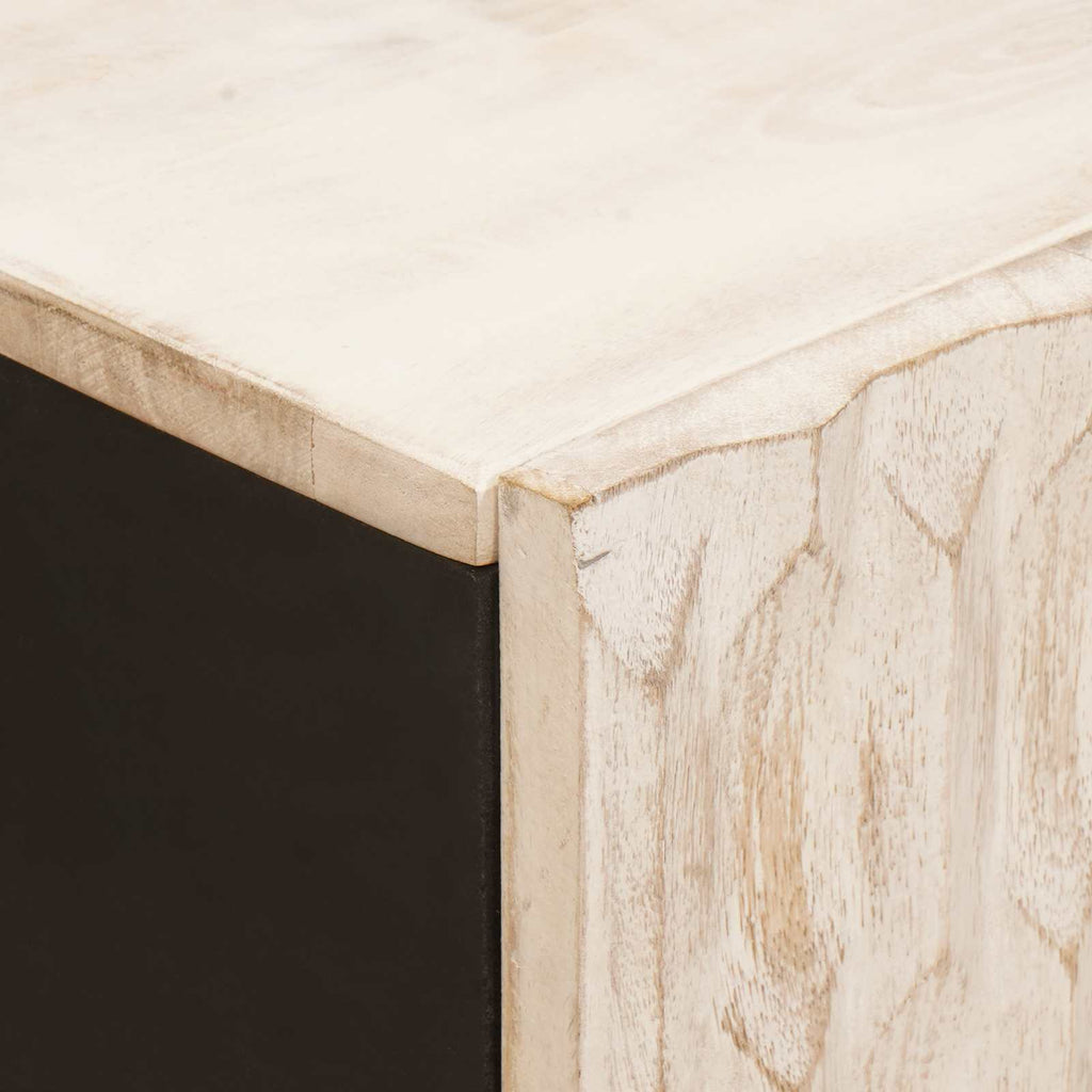Sideboard mit Tür Weiße gewaschene Oberfläche 60 x 33 x 75 cm