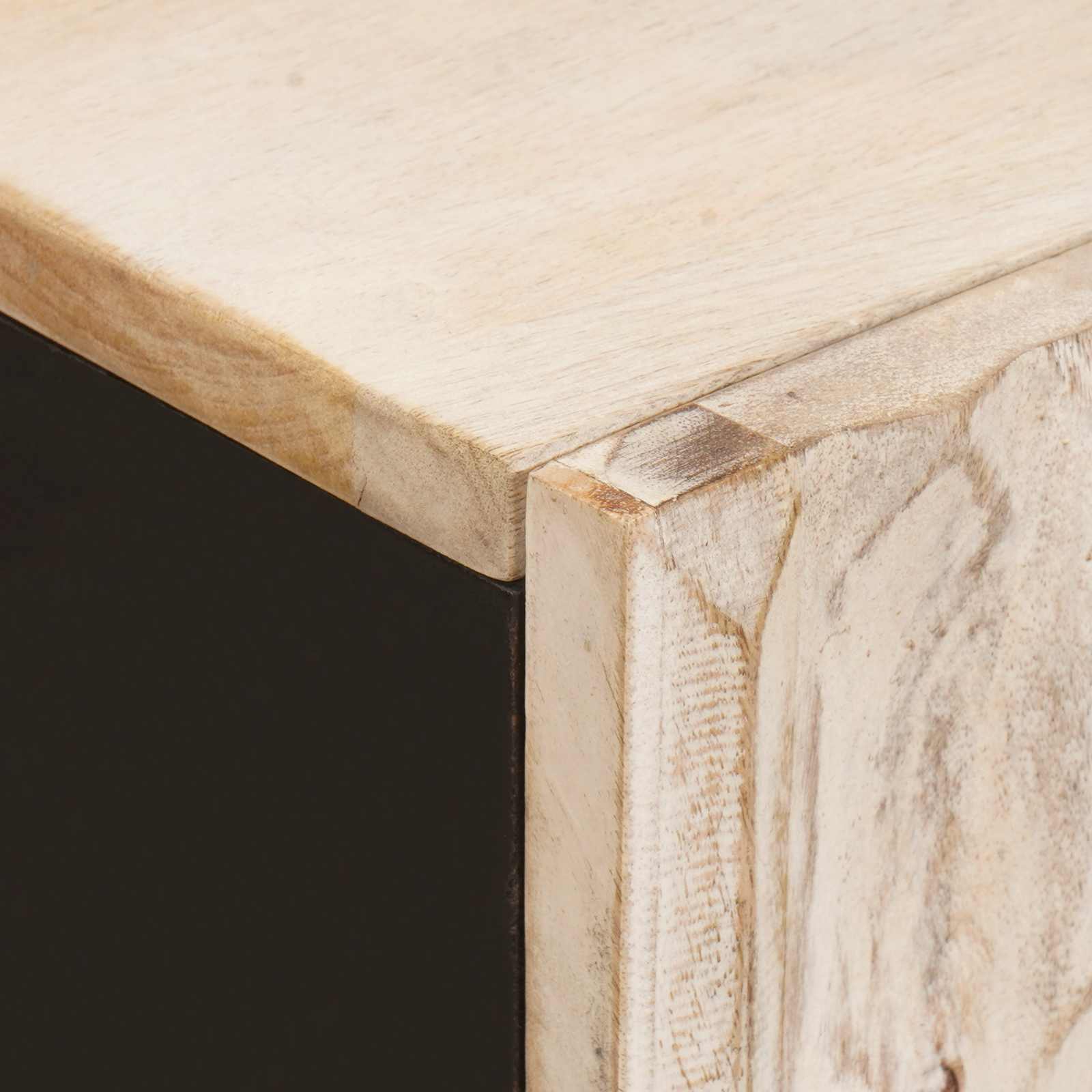 Sideboard mit Regal Weiße gewaschene Oberfläche 90 x 33 x 75 cm