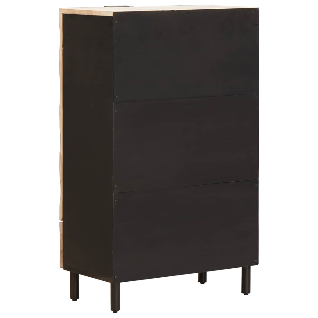 Highboard mit Tür Weiße gewaschene Oberfläche 60 x 33 x 100 cm