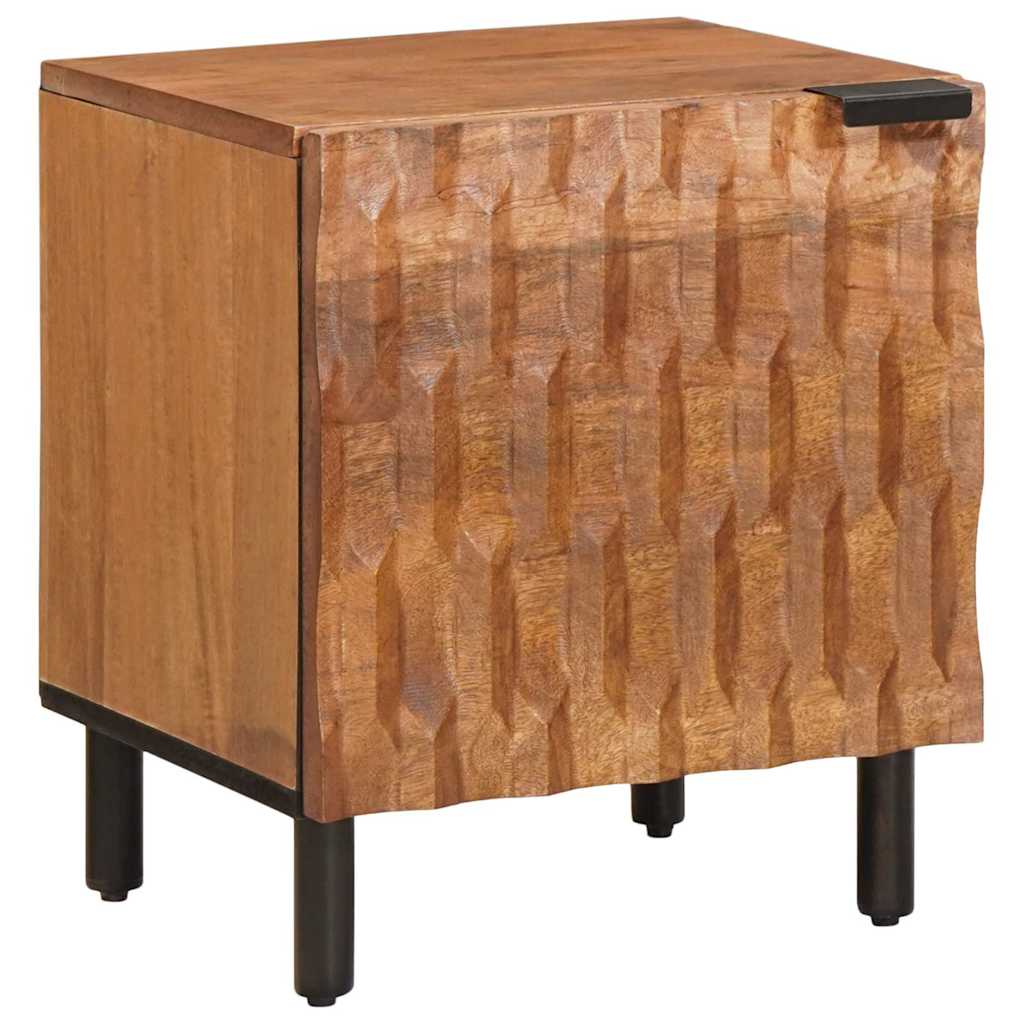 Nachttisch Braun 40 x 33 x 46 cm Massivholz Mango