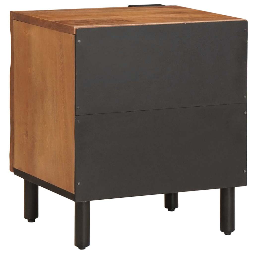 Nachttisch 2 pcs Braun 40 x 33 x 46 cm Massivholz Mango