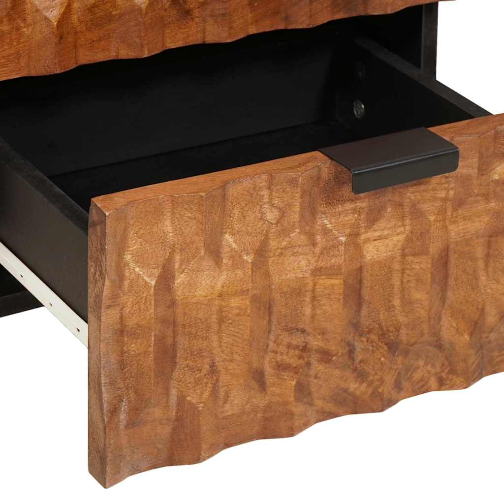 Nachttisch Braun 40 x 33 x 46 cm Massivholz Mango