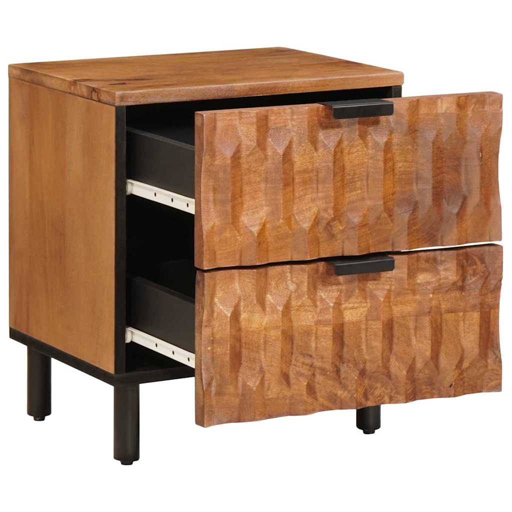 Nachttisch Braun 40 x 33 x 46 cm Massivholz Mango