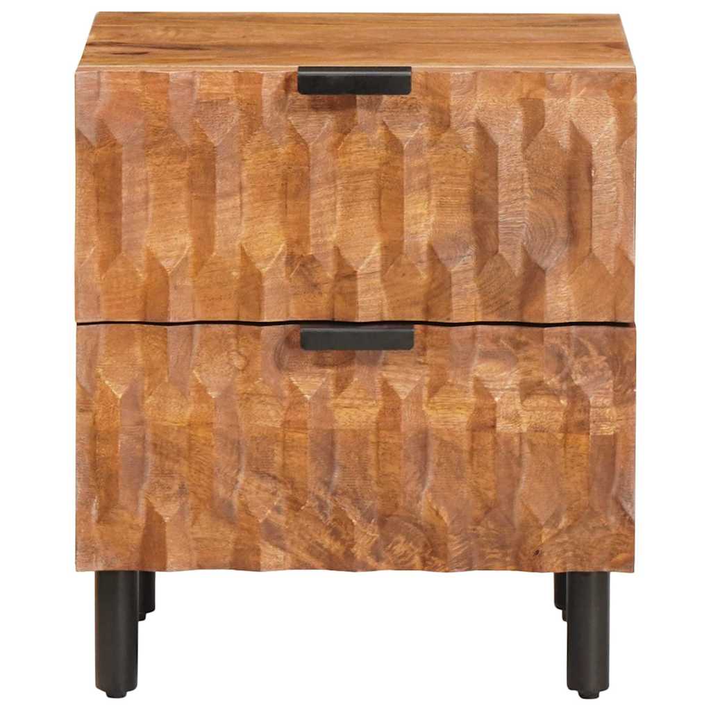 Nachttisch Braun 40 x 33 x 46 cm Massivholz Mango