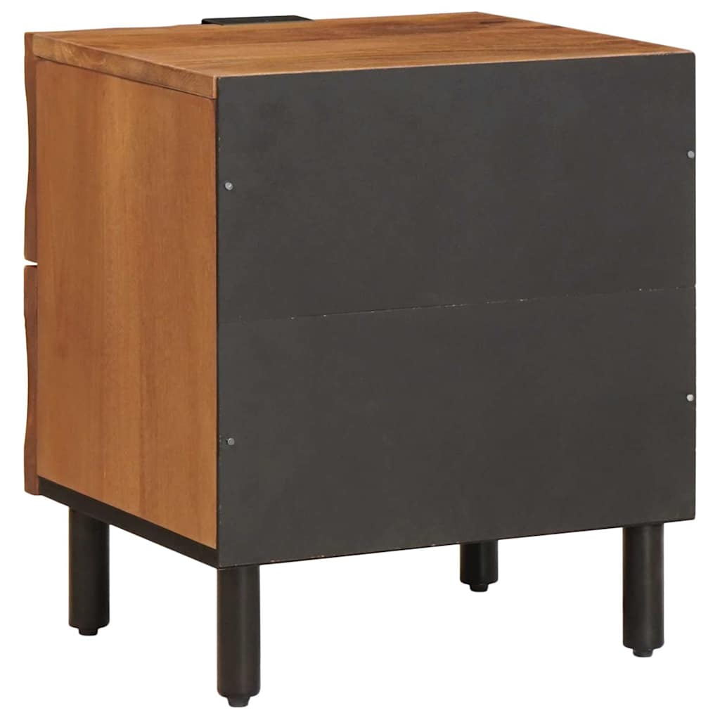 Nachttisch 2 pcs Braun 40 x 33 x 46 cm Massivholz Mango
