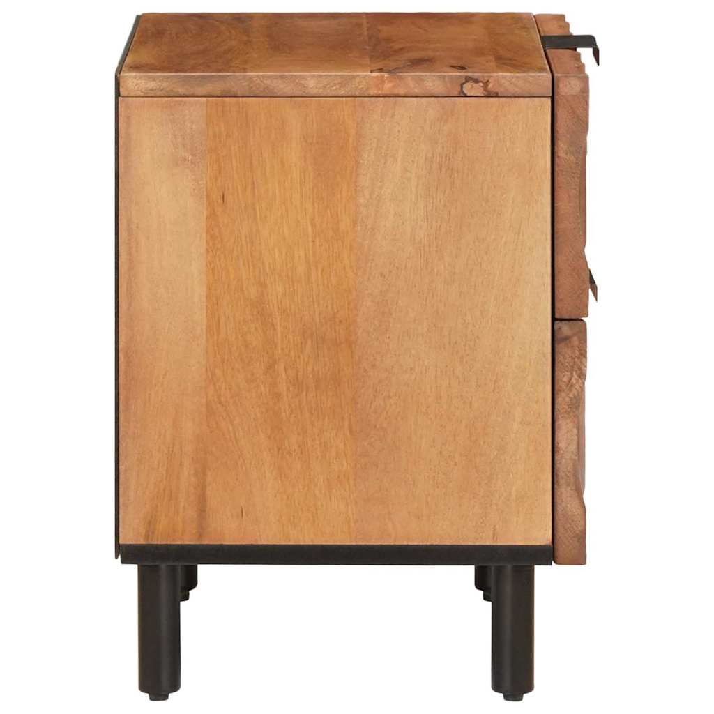 Nachttisch 2 pcs Braun 40 x 33 x 46 cm Massivholz Mango