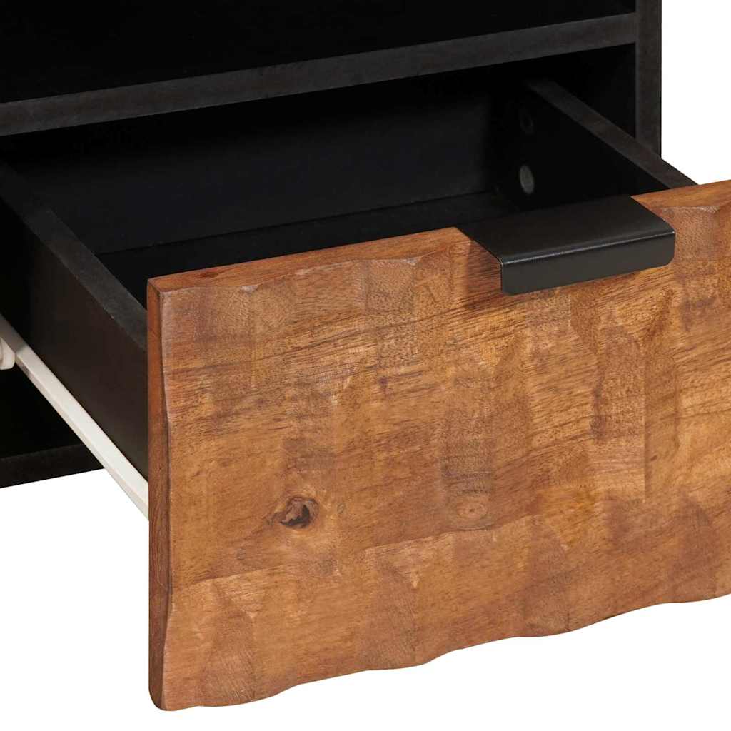 TV-Schränk mit Regal Akazienbraune Oberfläche 70 x 33 x 46 cm
