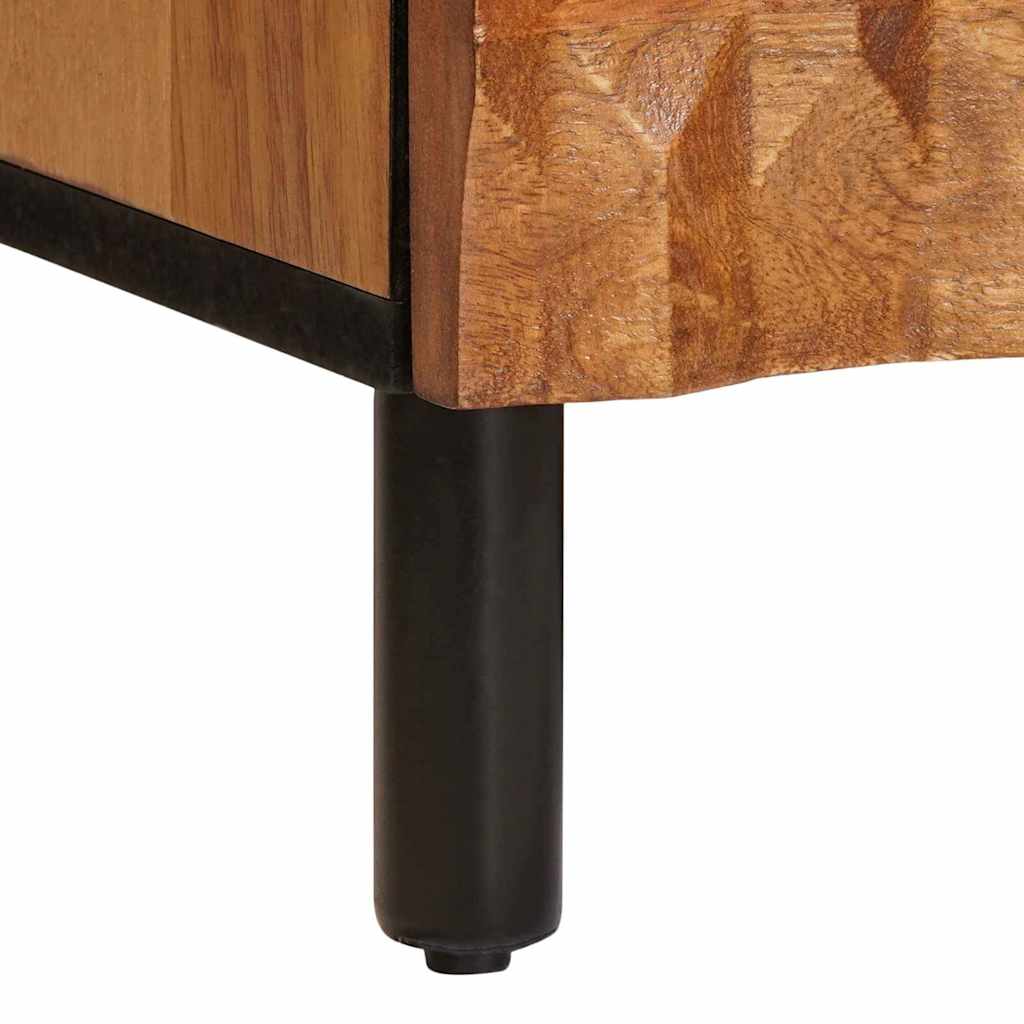TV-Schränk mit Regal Akazienbraune Oberfläche 70 x 33 x 46 cm