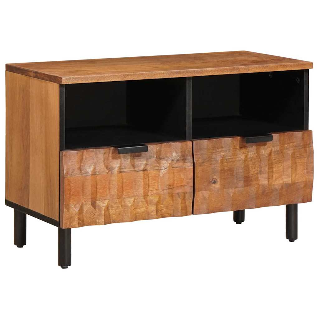 TV-Schränk mit Regal Akazienbraune Oberfläche 70 x 33 x 46 cm