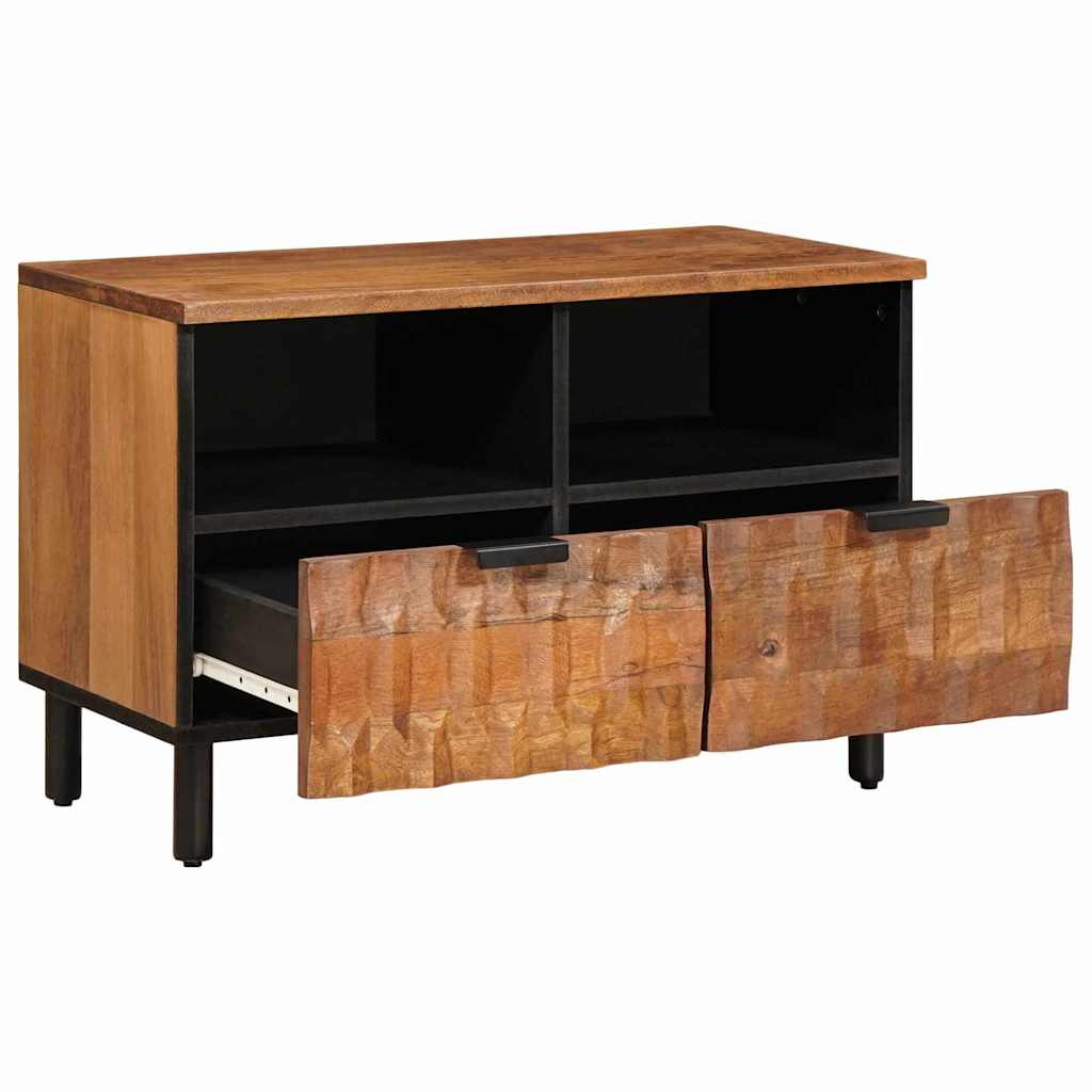 TV-Schränk mit Regal Akazienbraune Oberfläche 70 x 33 x 46 cm