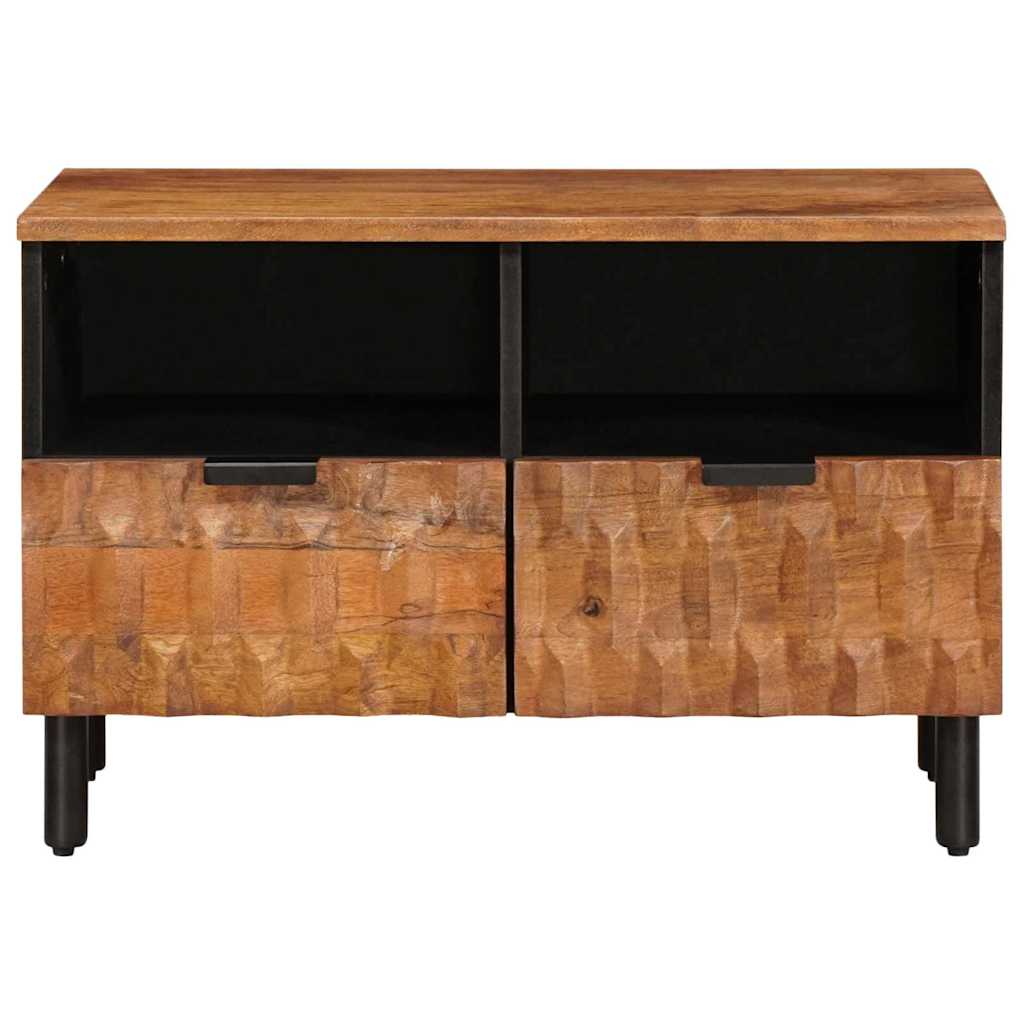 TV-Schränk mit Regal Akazienbraune Oberfläche 70 x 33 x 46 cm