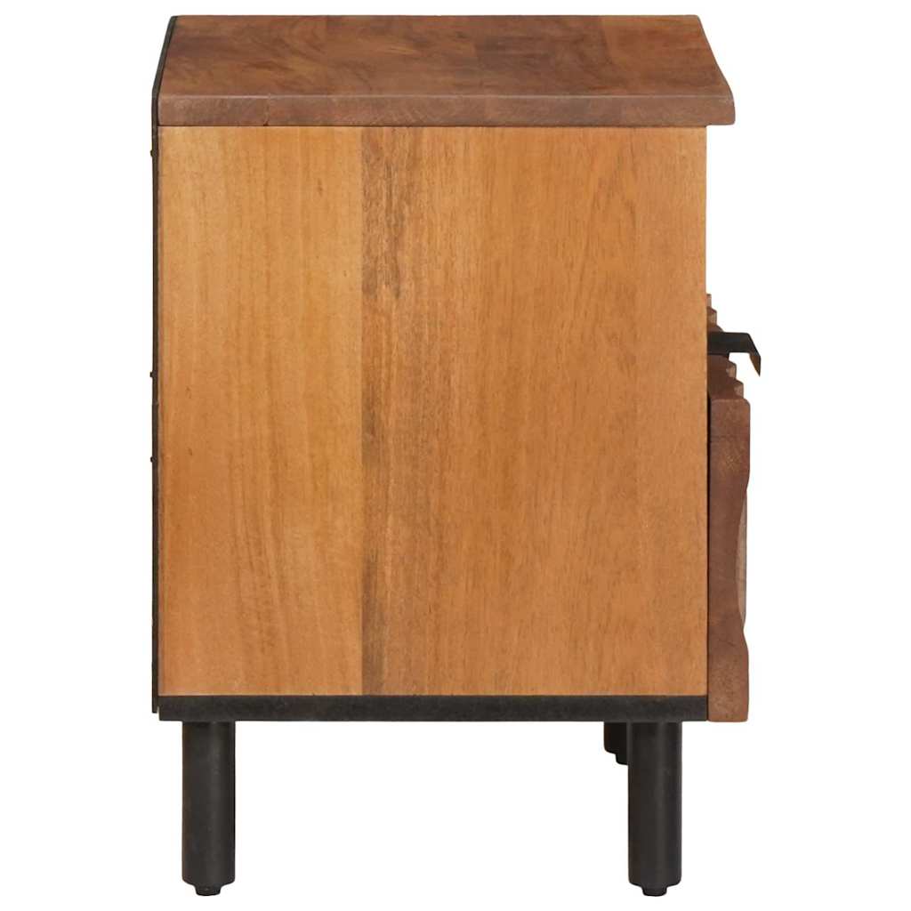 Nachttisch 2 pcs Braun 40 x 33 x 46 cm Massivholz Mango