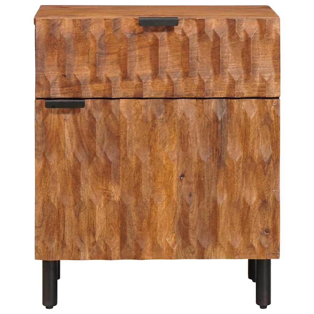 Nachttisch Braun 50 x 33 x 60 cm Massivholz Mango