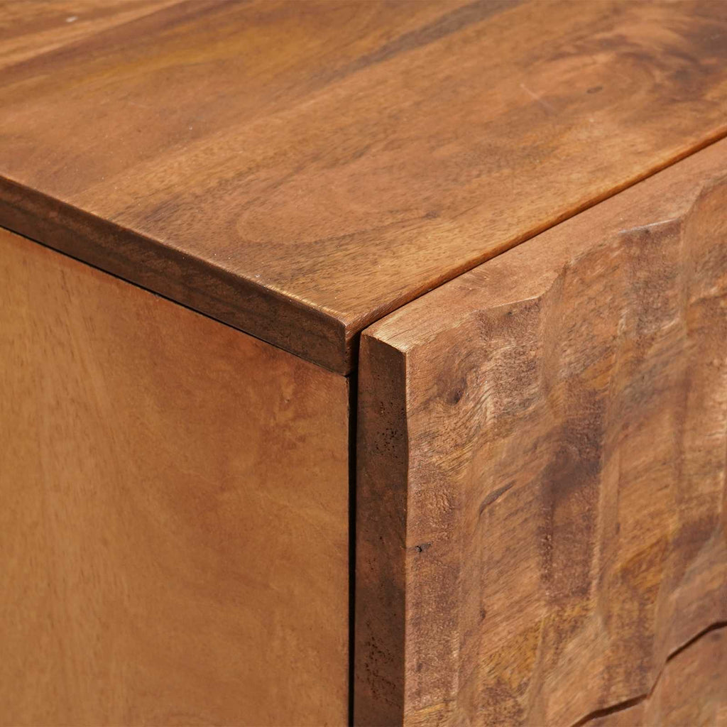 Nachttisch Braun 50 x 33 x 62 cm Massivholz Mango