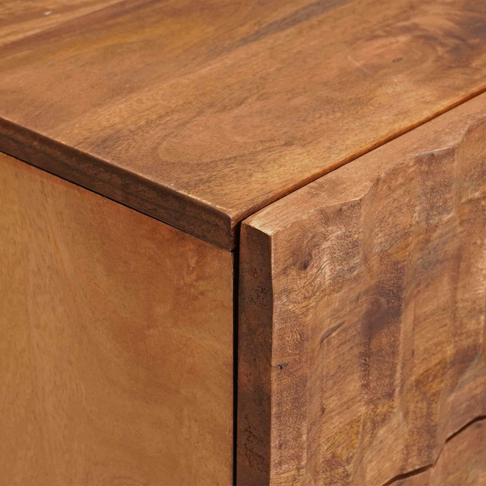Nachttisch Braun 50 x 33 x 62 cm Massivholz Mango