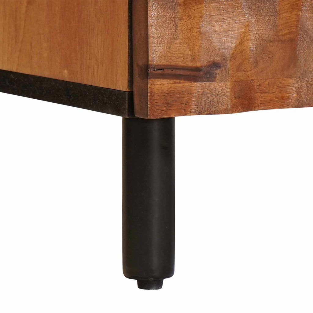 Nachttisch Braun 50 x 33 x 62 cm Massivholz Mango
