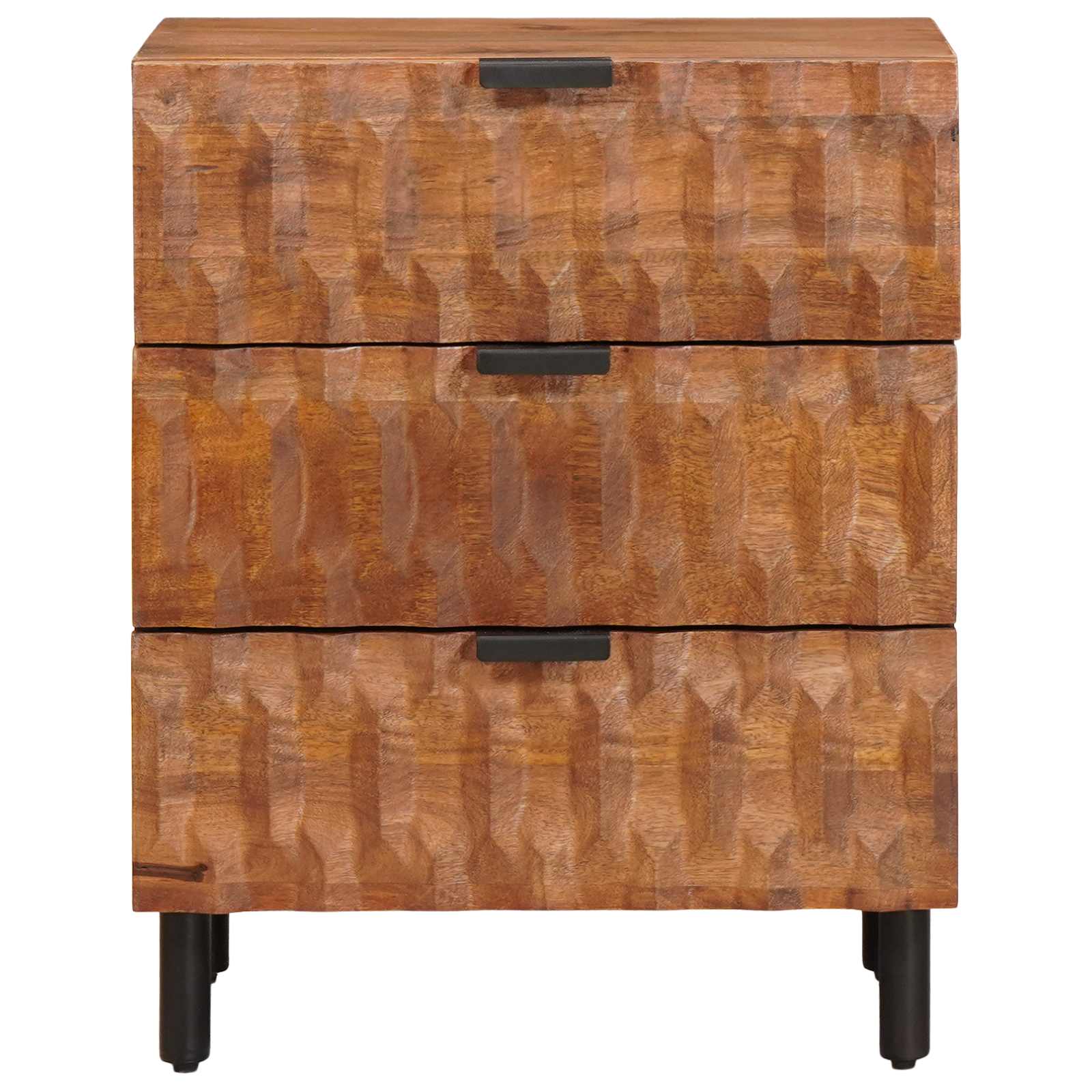 Nachttisch Braun 50 x 33 x 62 cm Massivholz Mango