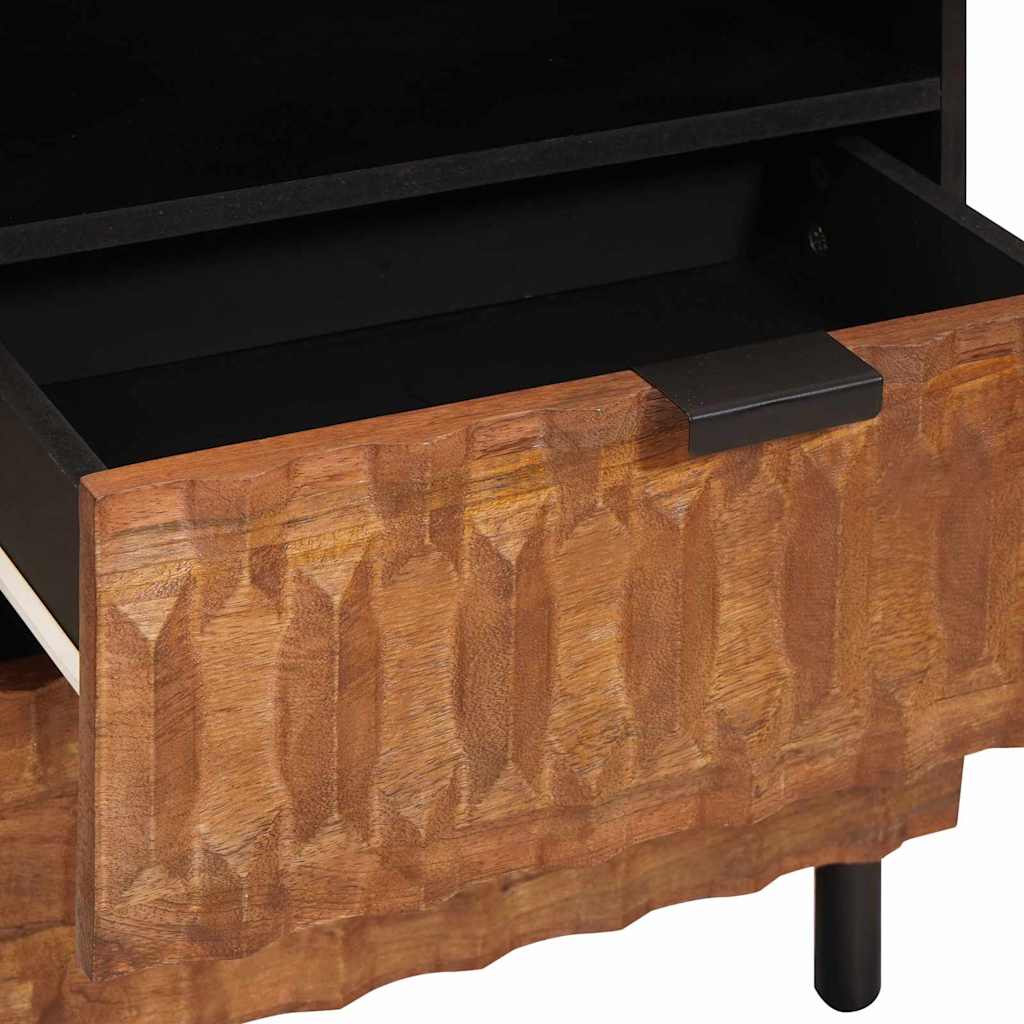 Nachttisch Braun 50 x 33 x 62 cm Massivholz Mango