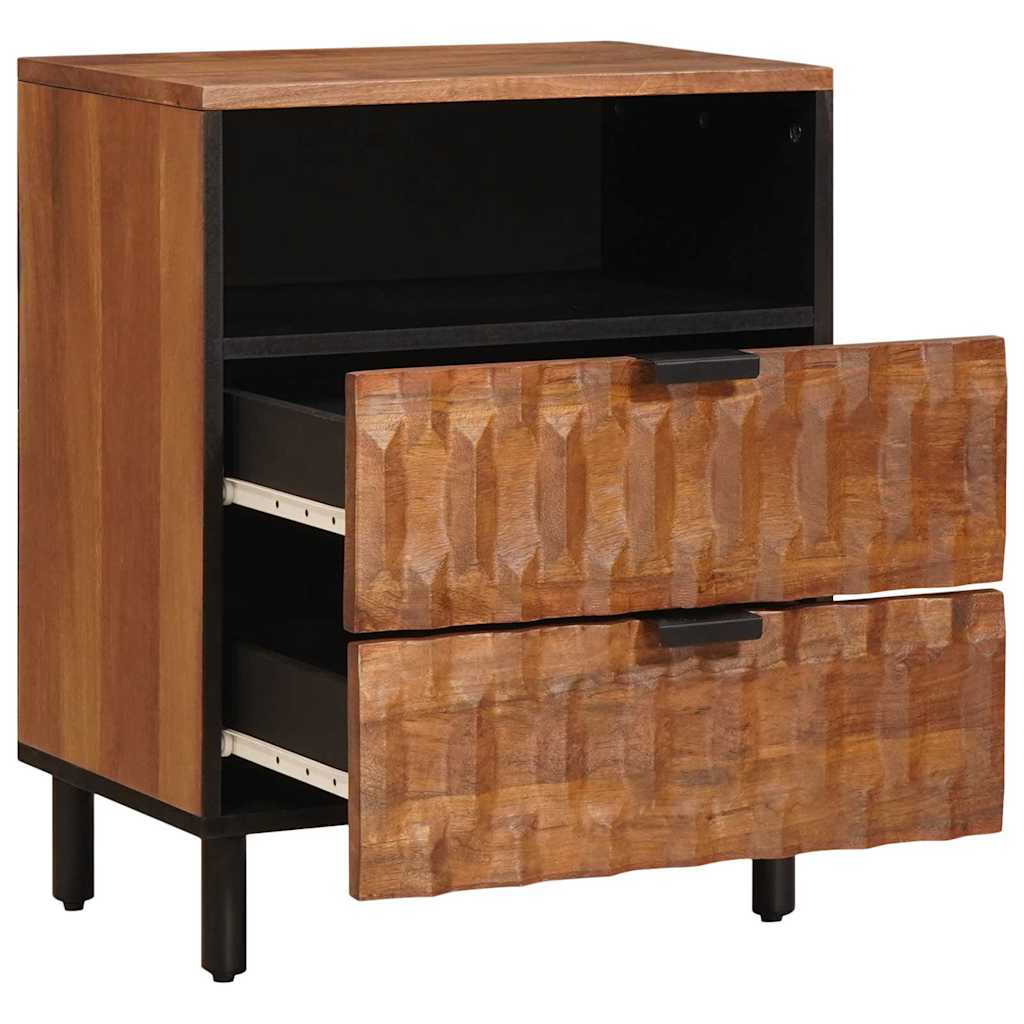 Nachttisch Braun 50 x 33 x 62 cm Massivholz Mango