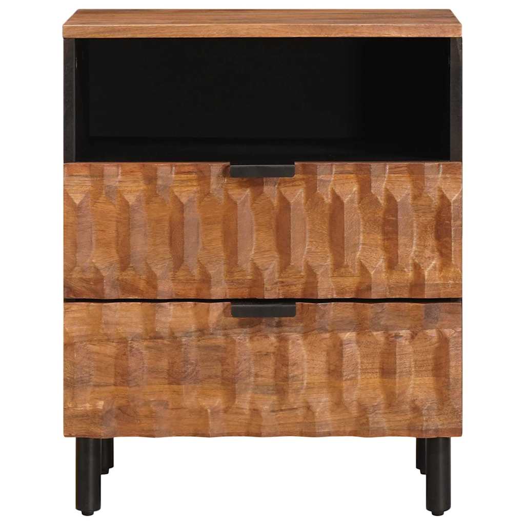 Nachttisch Braun 50 x 33 x 62 cm Massivholz Mango