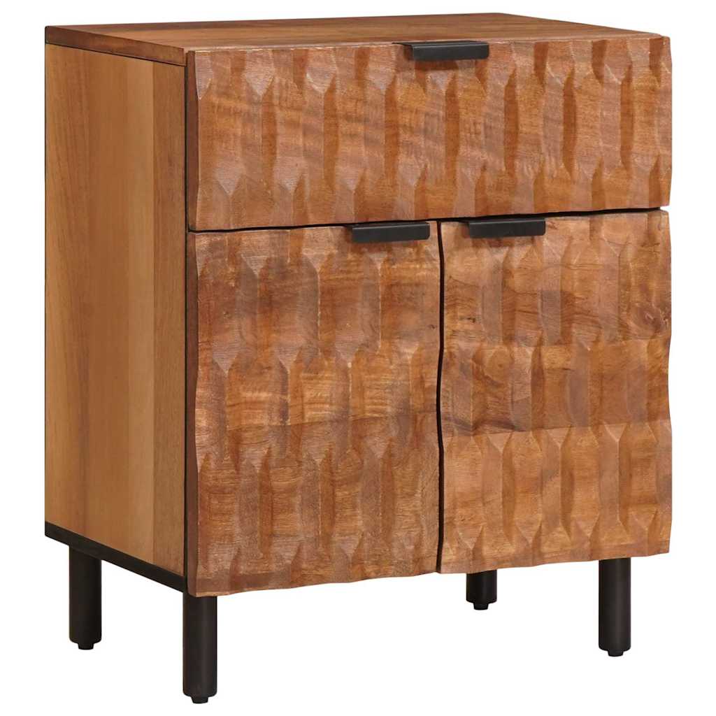 Nachttisch Braun 50 x 33 x 60 cm Massivholz Mango
