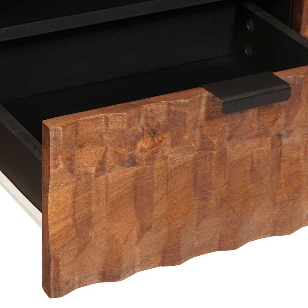 TV-Schränk mit Tür Akazienbraune Oberfläche 105 x 33 x 46 cm