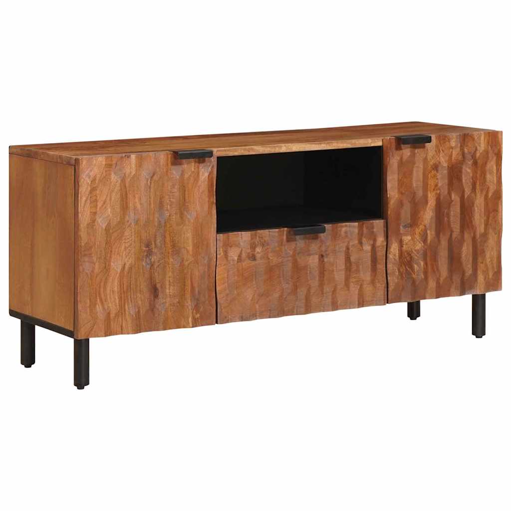 TV-Schränk mit Tür Akazienbraune Oberfläche 105 x 33 x 46 cm