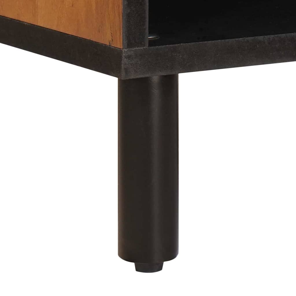 TV-Schränk mit Tür Akazienbraune Oberfläche 80 x 33 x 46 cm