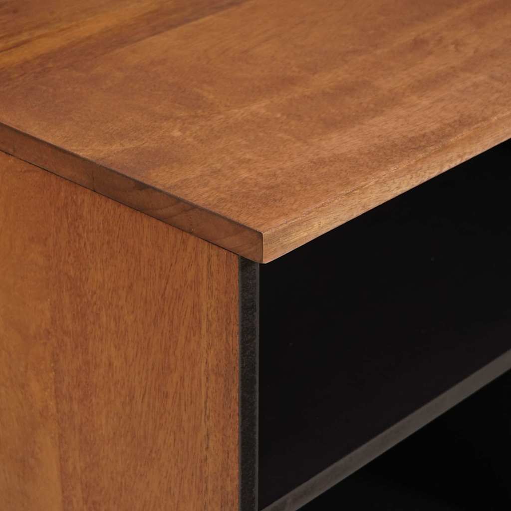 TV-Schränk mit Regal Akazienbraune Oberfläche 100 x 33 x 46 cm