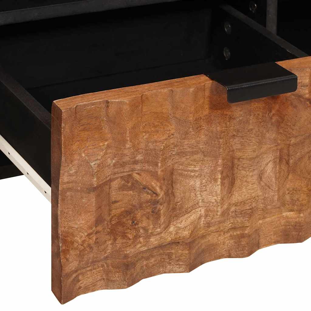 TV-Schränk mit Regal Akazienbraune Oberfläche 100 x 33 x 46 cm