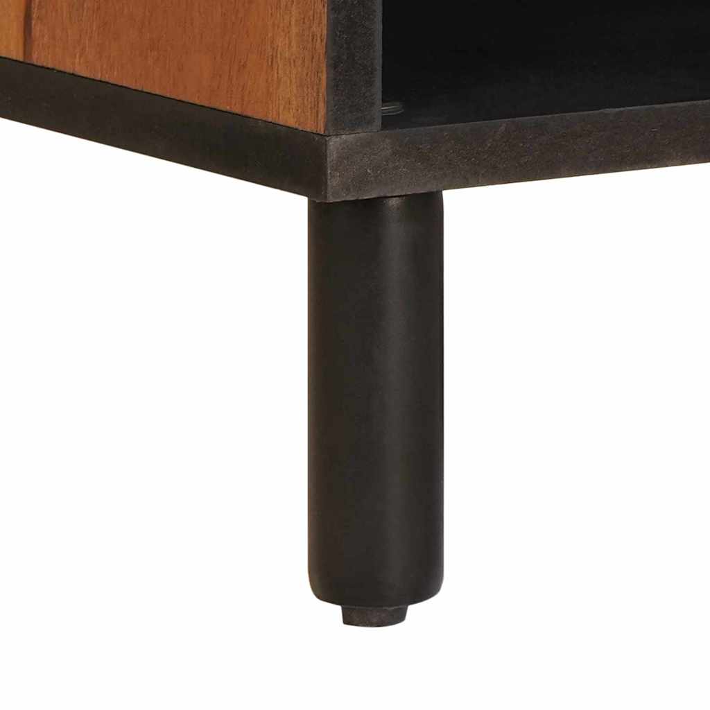 TV-Schränk mit Regal Akazienbraune Oberfläche 100 x 33 x 46 cm