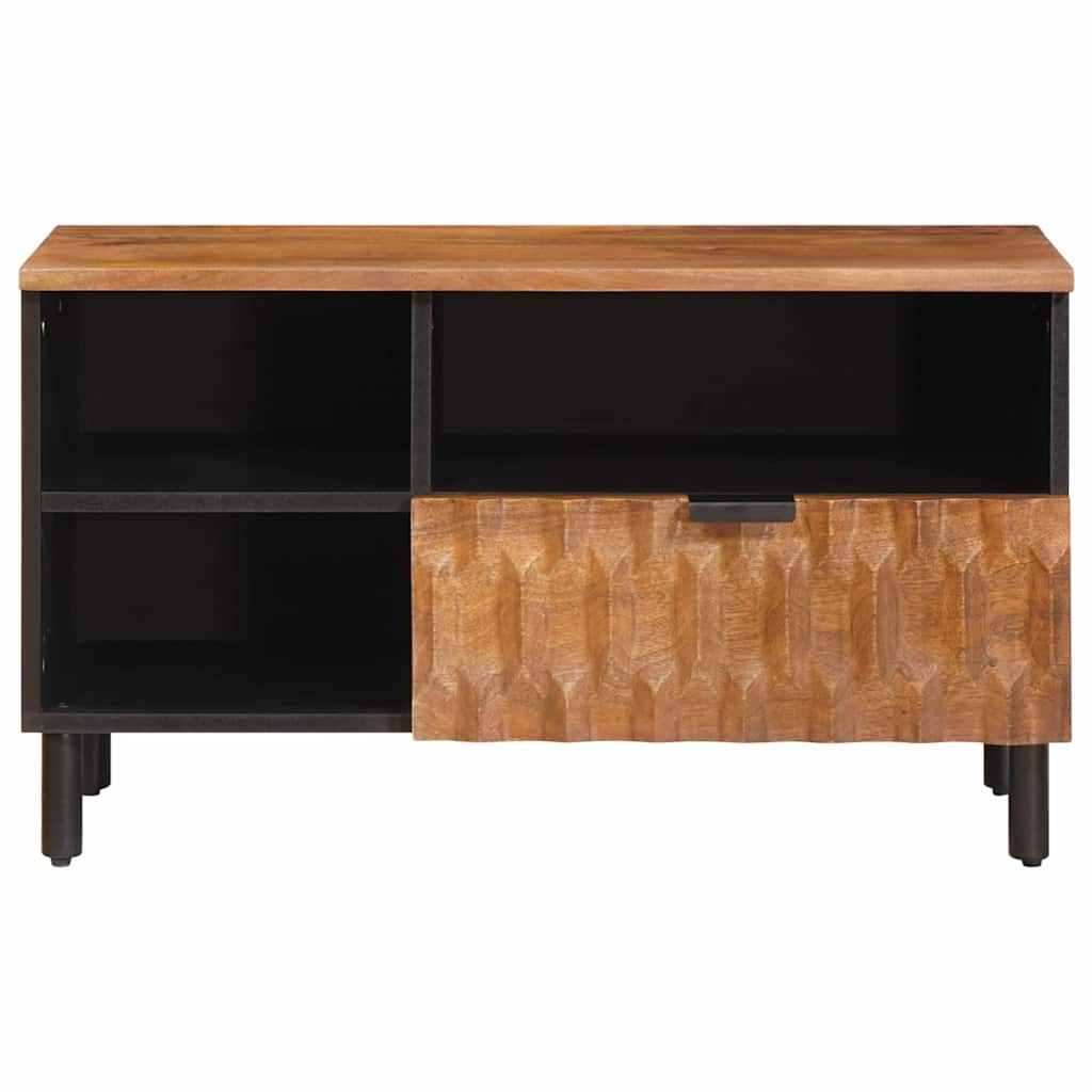 TV-Schränk mit Regal Akazienbraune Oberfläche 80 x 33 x 46 cm