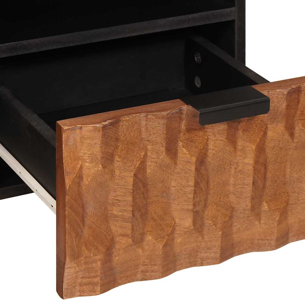 TV-Schränk mit Regal Akazienbraune Oberfläche 100 x 33 x 46 cm