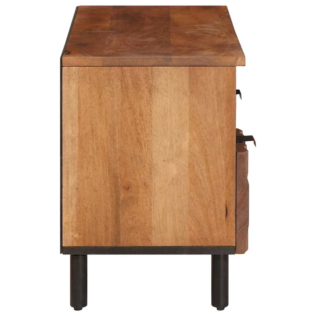 TV-Schränk mit Regal Akazienbraune Oberfläche 100 x 33 x 46 cm