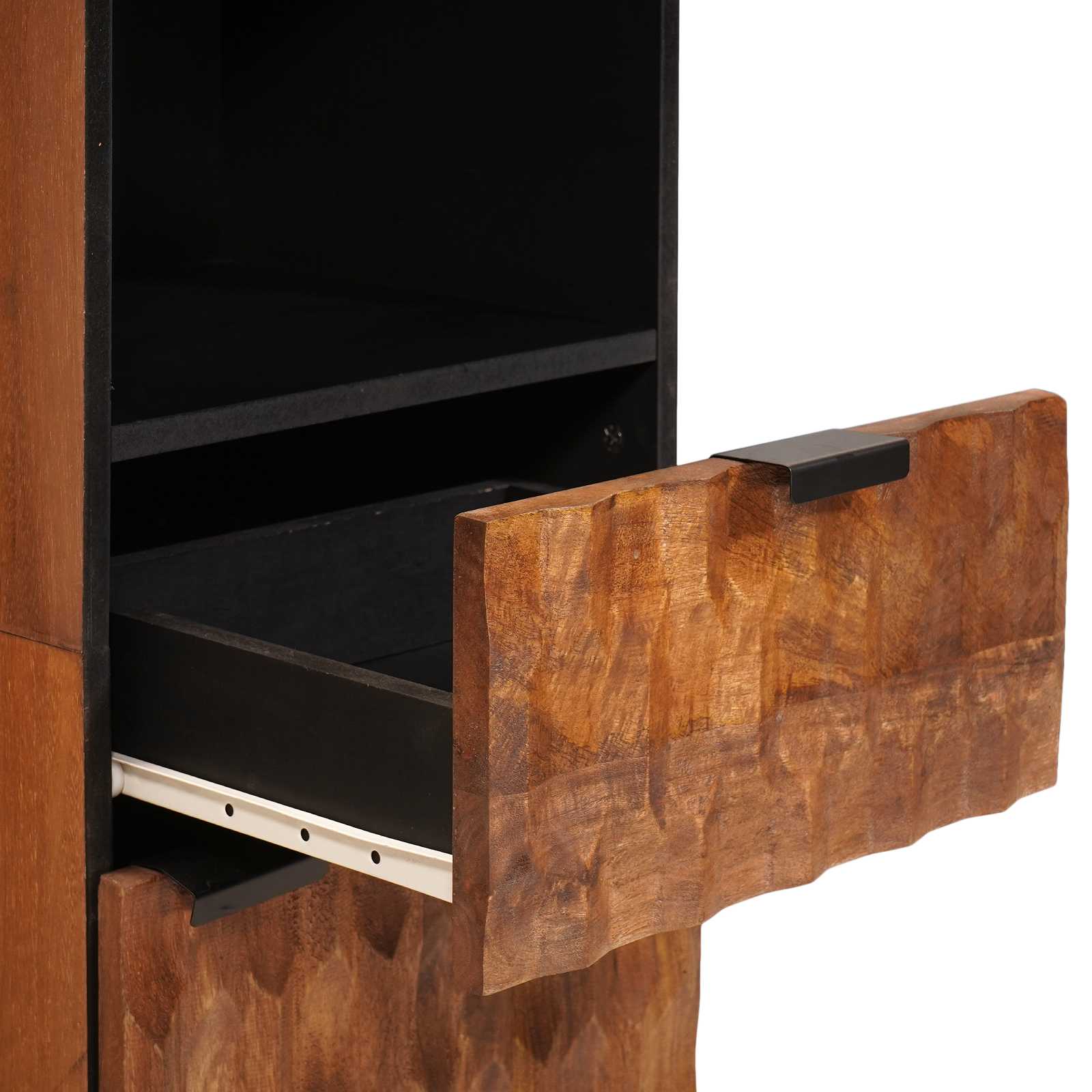 Badezimmerschrank Braun 38 x 33 x 160 cm Massivholz Mango