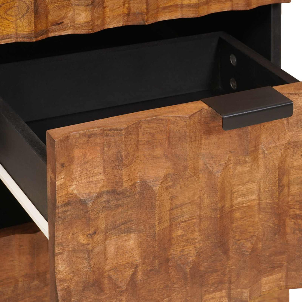 Sideboard mit Speicher Akazienbraune Oberfläche 40 x 33 x 75 cm