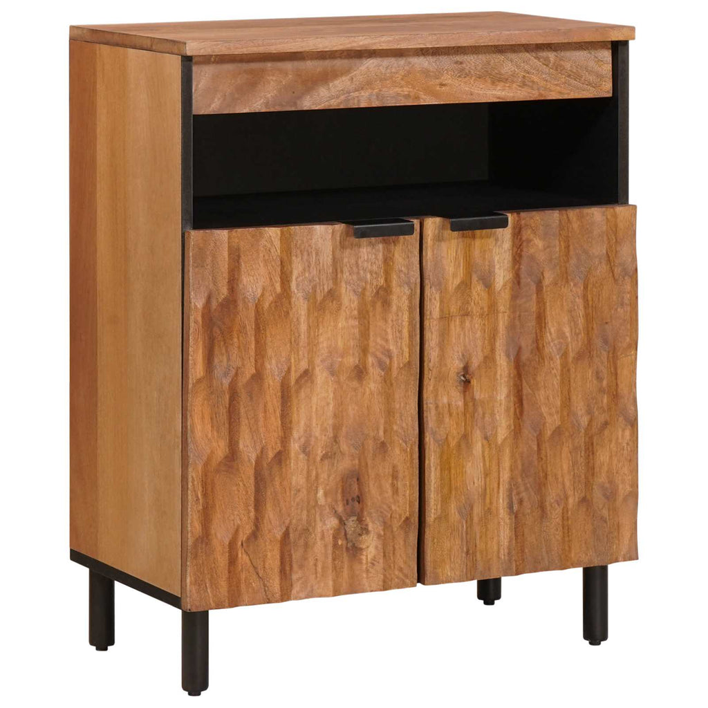 Sideboard mit Speicher Akazienbraune Oberfläche 60 x 33 x 75 cm